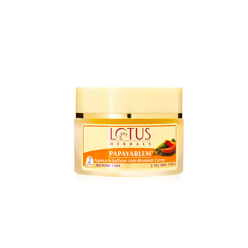Lotus Herbals Papaya-N-Saffron Anti-Blemish Cream 50g