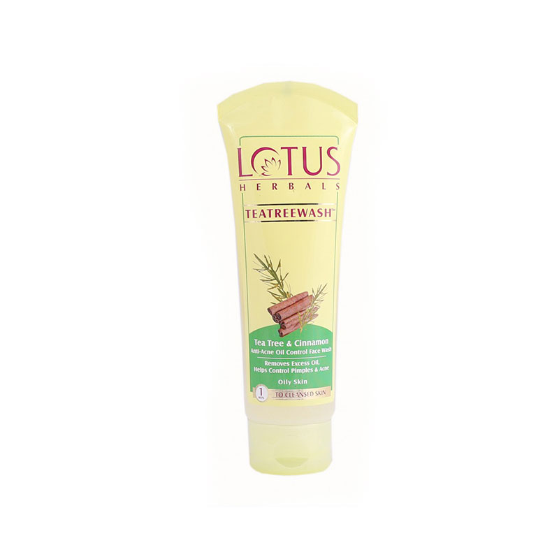 Lotus Herbals Tea Tree And Cinnamon Anti Acne Oil Control Face Wash 80g