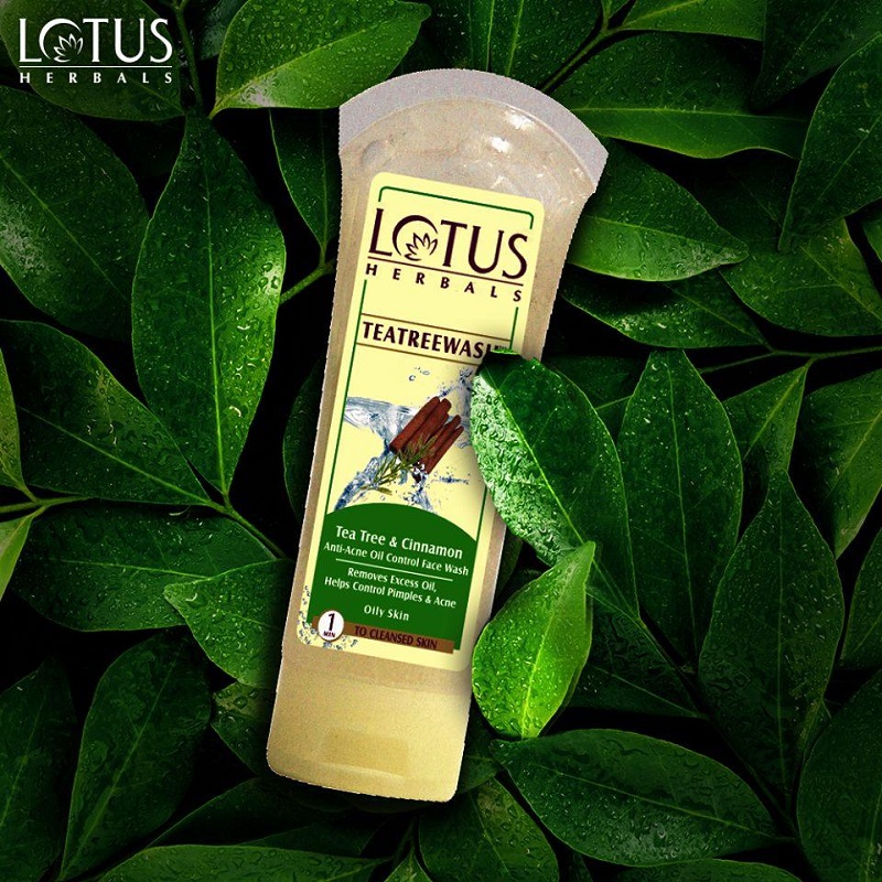 Lotus Herbals Tea Tree And Cinnamon Anti Acne Oil Control Face Wash 80g