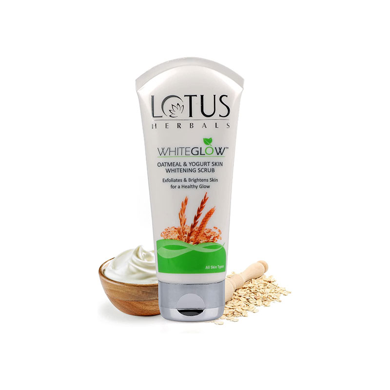 Lotus Herbals White Glow Oatmeal And Yogurt Skin Whitening Scrub 100g