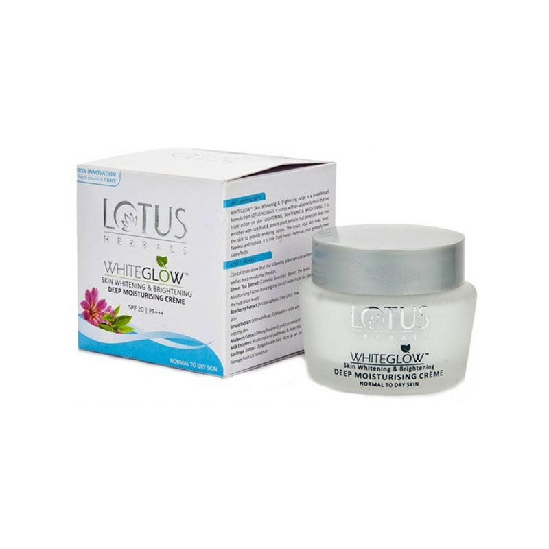Lotus Herbals Whiteglow Skin Whitening & Brightening Deep Moisturising Cream 60g - SPF 20