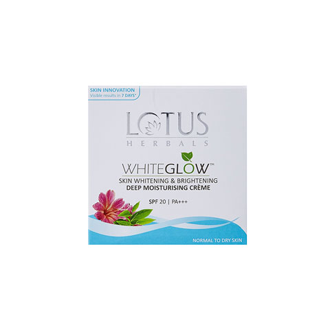 Lotus Herbals Whiteglow Skin Whitening & Brightening Deep Moisturising Cream 60g - SPF 20