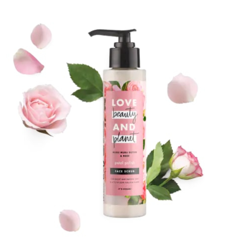 Love Beauty And Planet Muru Muru Butter & Rose Petal Polish Face Scrub 125ml