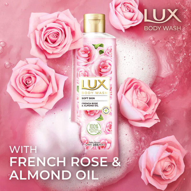 Lux Body Wash French Rose & Almond 245ml