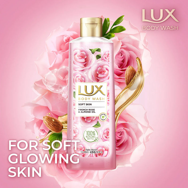 Lux Body Wash French Rose & Almond 245ml