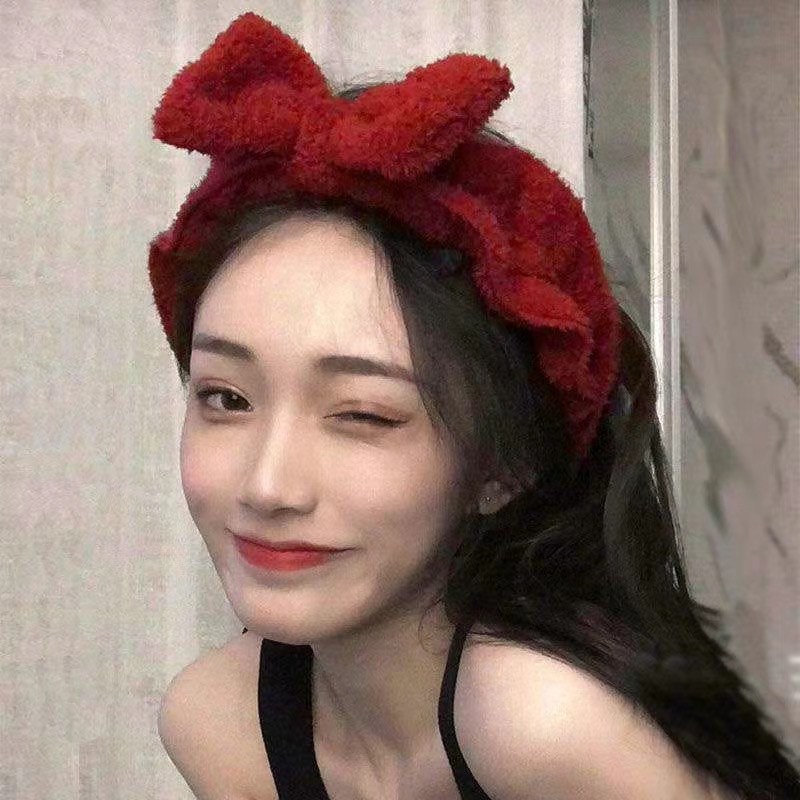 Makeup Beauty Face Wash Elastic Non Slip Headband - Maroon (20159)