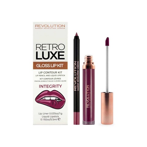 Makeup Revolution Retro Luxe Gloss Lip Kit - Integrity