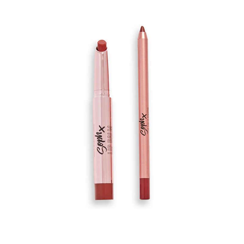 Makeup Revolution X Soph Lip Liner & Lip Balm Kit - Toffee Drizzle