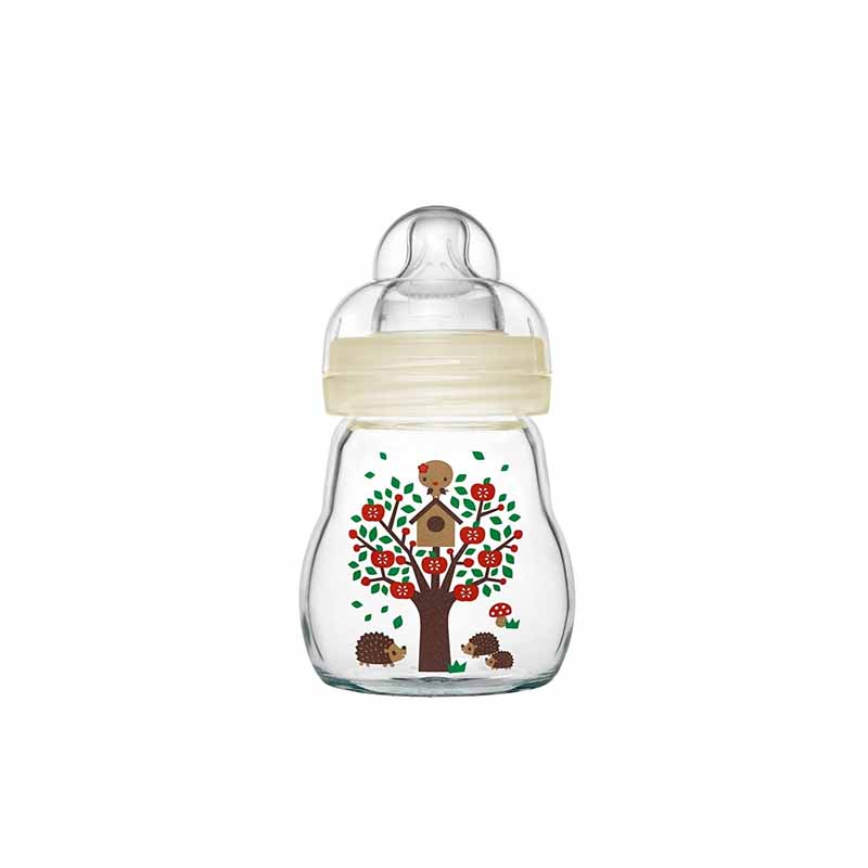 MAM Feel Good Baby Glass Bottle 0+ Months 170ml - White