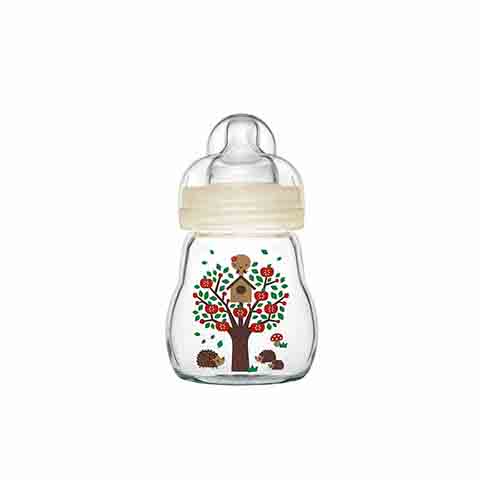 MAM Feel Good Baby Glass Bottle 0+ Months 170ml - White