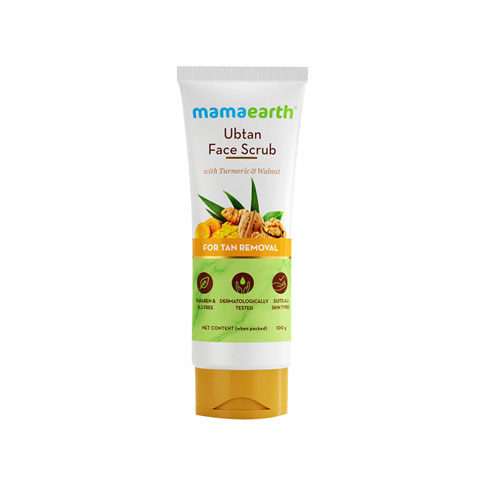 Mamaearth Ubtan Face Scrub with Turmeric and Walnut for Tan Removal 100g