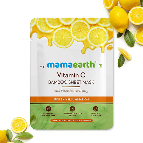 Mamaearth Vitamin C Bamboo Sheet Mask for Skin Illumination 25g