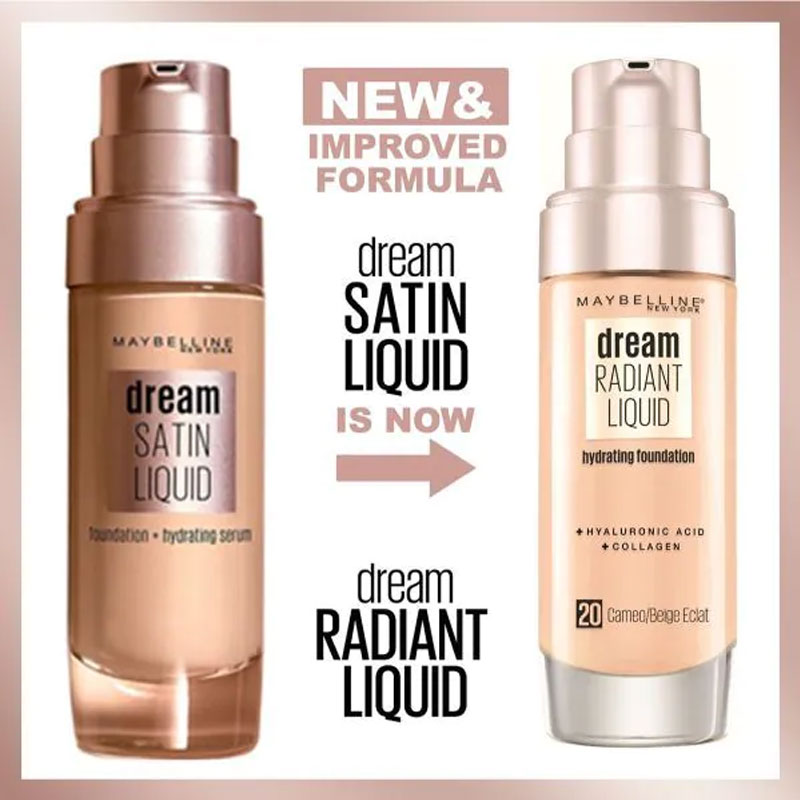 Maybelline Dream Radiant Liquid Hydrating Foundation - 10 Ivory