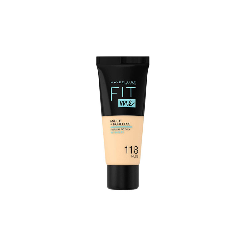 Maybelline Fit Me Matte + Poreless Liquid Foundation 30ml - 118 Nude