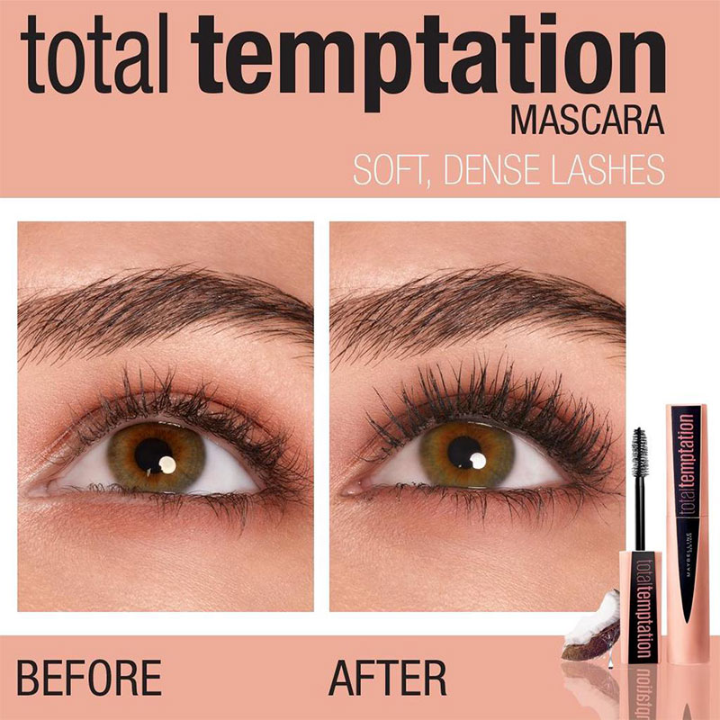 Maybelline Total Temptation Mascara 8.6ml - Blackest Black