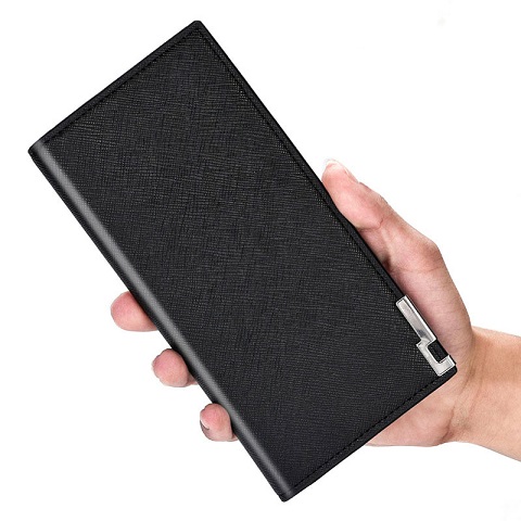 Men's New Soft Leather Long Thin Wallet (80)