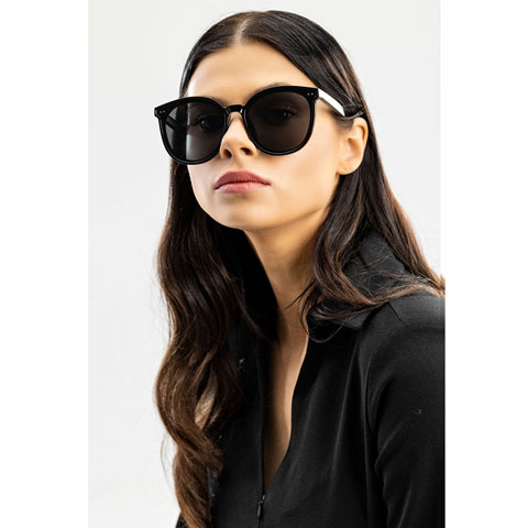 Metal Studded Round Shape Sunglass For Unisex (404)