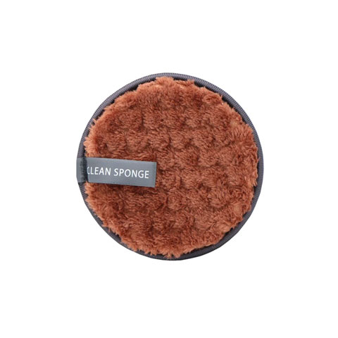 Microfiber Cotton Sponge Makeup Removal Pads - Chocolate