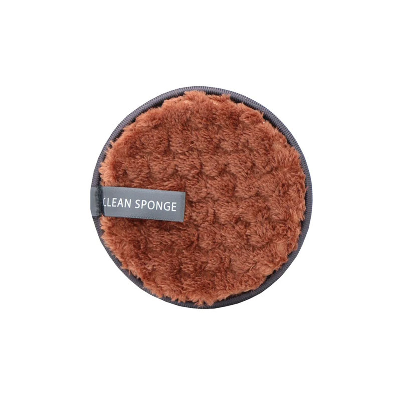 Microfiber Cotton Sponge Makeup Removal Pads - Chocolate