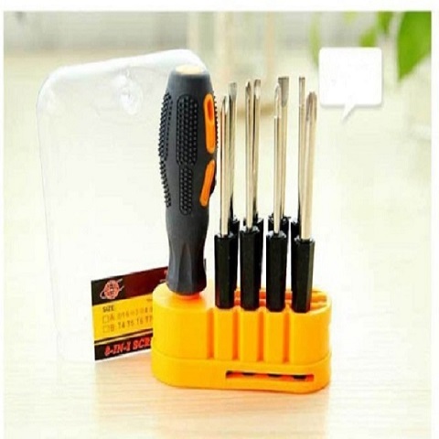 Mini 8-in-1 Multi Function Screwdriver Tool Set - 9 pieces