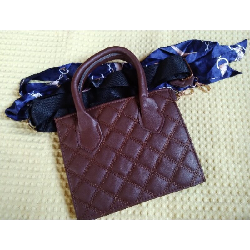 Mini Dior Style Ladies Hand Bag With Scarf (1001050)