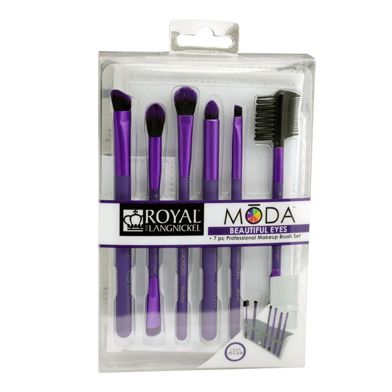 MODA Beautiful Eyes 7pc Purple Brush Kit