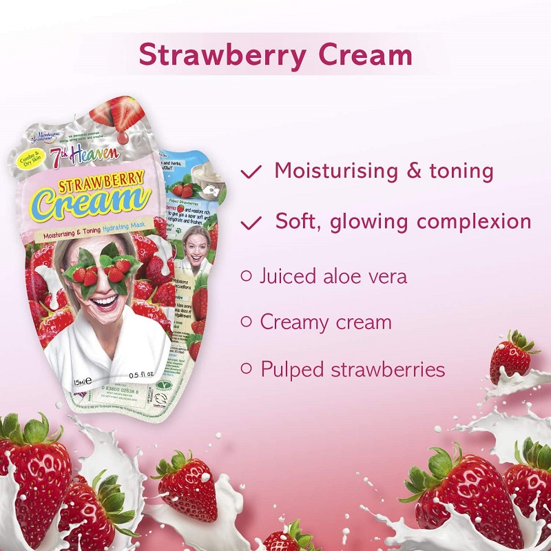 7th Heaven Montagne Jeunesse Strawberry Cream Face Mask 15ml