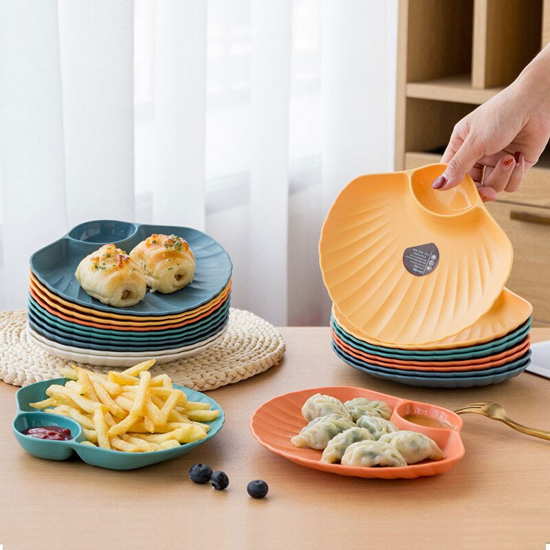 Multi-Purpose Creative Snack Plastic Shell Shape Plate
