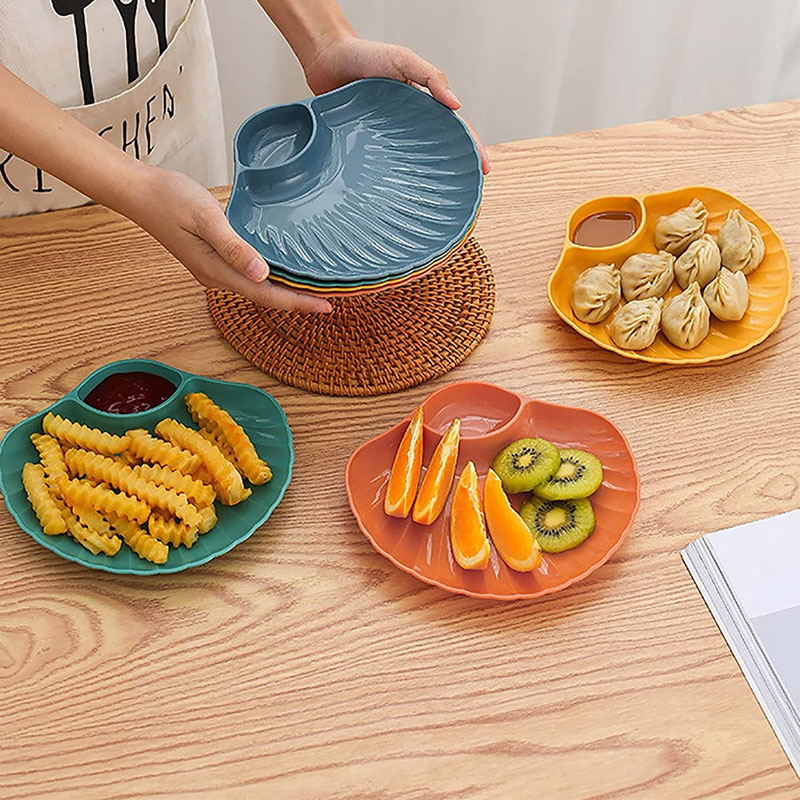 Multi-Purpose Creative Snack Plastic Shell Shape Plate