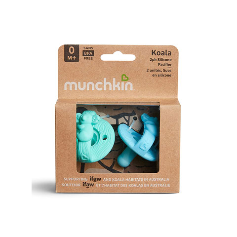 Munchkin Koala Silicone Pacifier 0m+ - 2Pcs