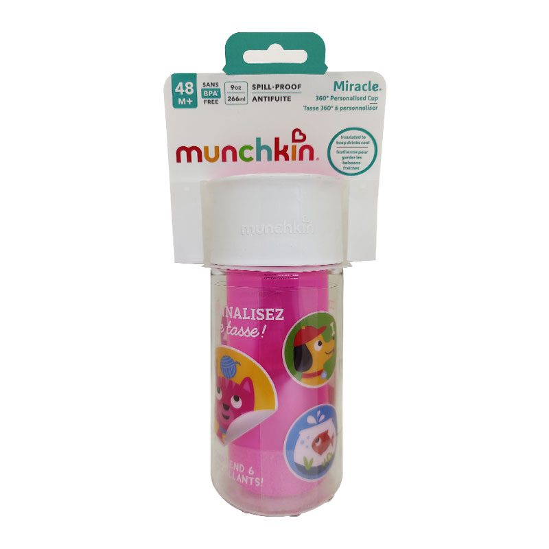 Munchkin Miracle 360° Personalised Cup 48m+ 266ml - Pink