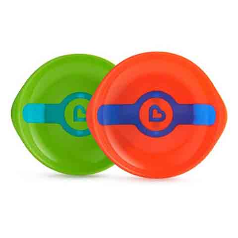 Munchkin White Hot Plates 2pk - Orange & Green
