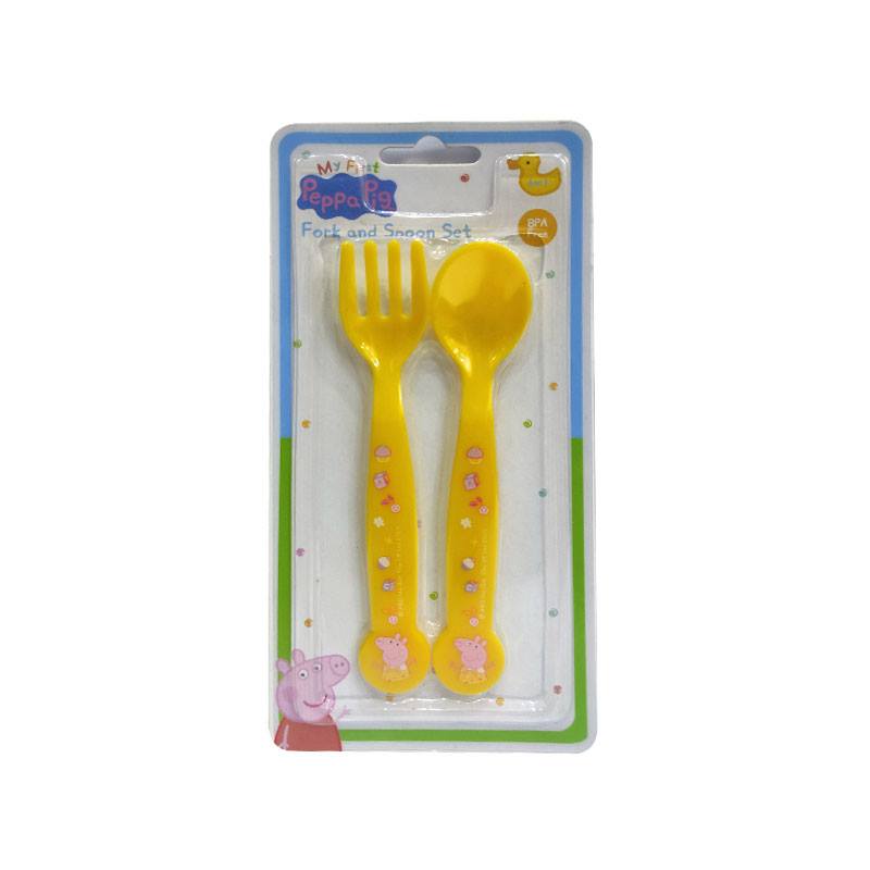 My First Peppa Pig Fork And Spoon Set 6m+ - Yellow
