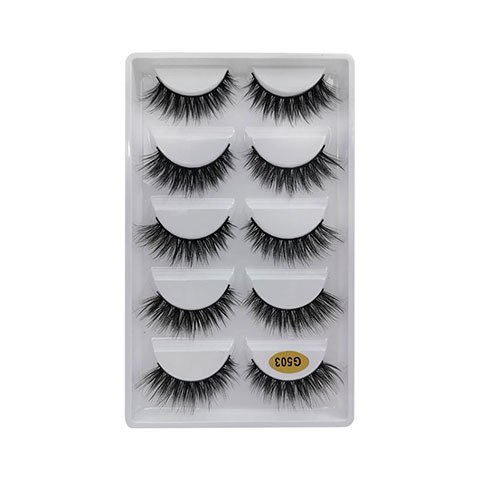 Natural Thick Imitation Mink 5 Pairs False Eyelashes - G503