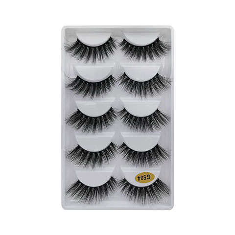 Natural Thick Imitation Mink 5 Pairs False Eyelashes - G504