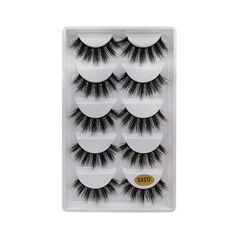 Natural Thick Imitation Mink 5 Pairs False Eyelashes - G505