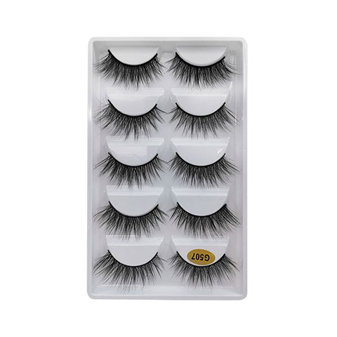 Natural Thick Imitation Mink 5 Pairs False Eyelashes - G507