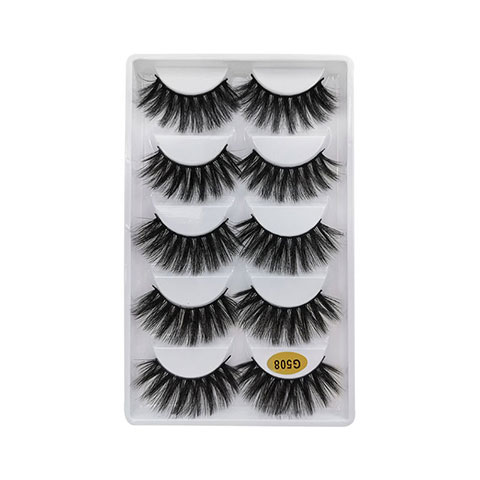 Natural Thick Imitation Mink 5 Pairs False Eyelashes - G508