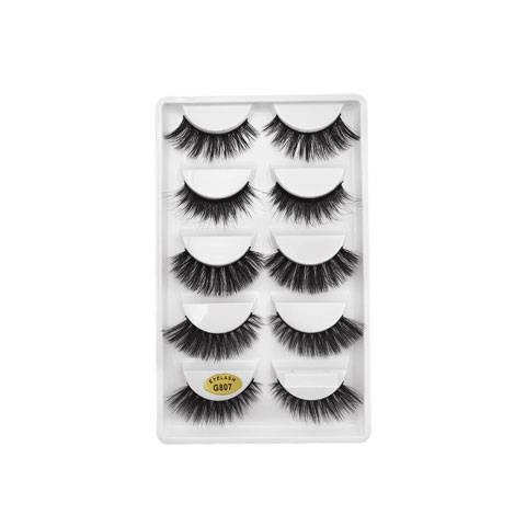 Natural Thick Imitation Mink 5 Pairs False Eyelashes - G807