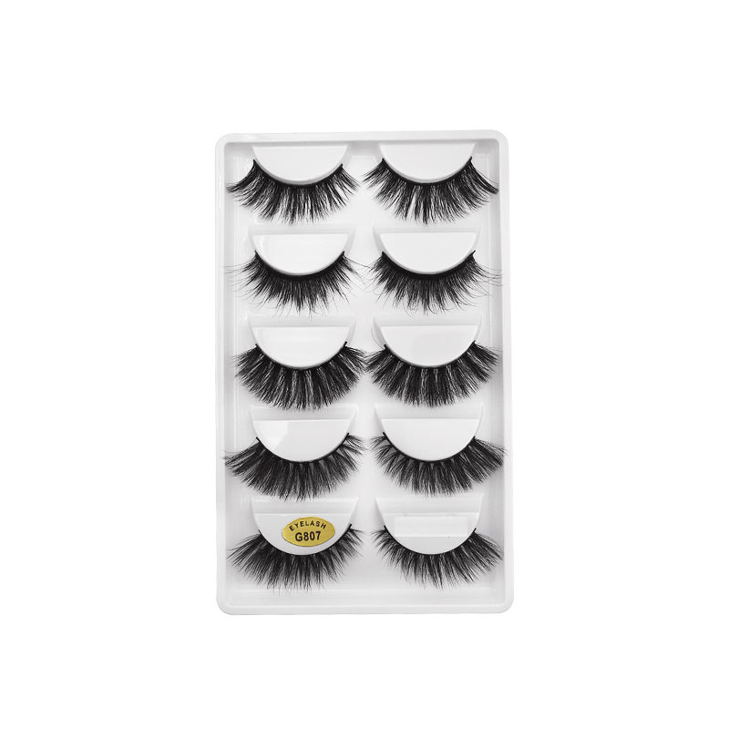 Natural Thick Imitation Mink 5 Pairs False Eyelashes - G807