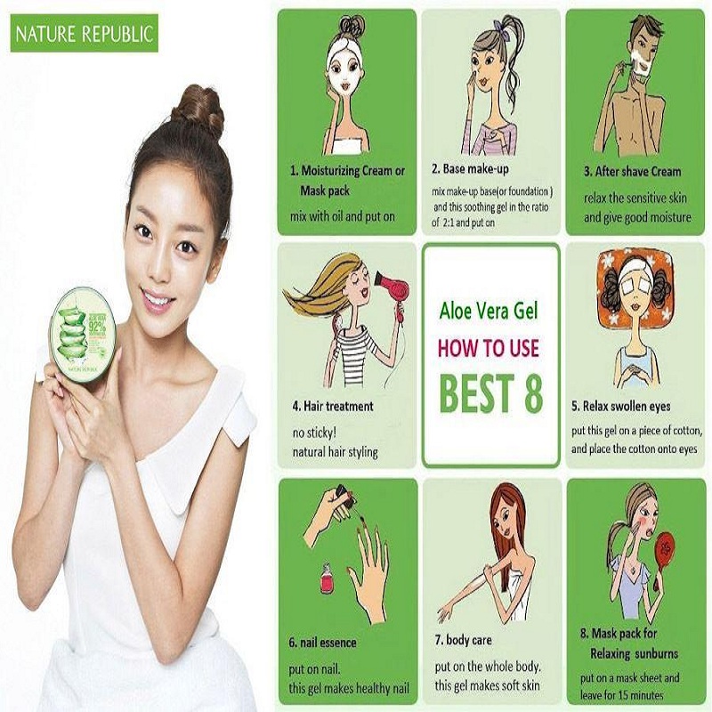 Nature Republic 92% Aloe Vera Soothing Gel 300ml || The MallBD Nature Republic 92% Aloe Vera Soothing Gel 300ml || The MallBD
