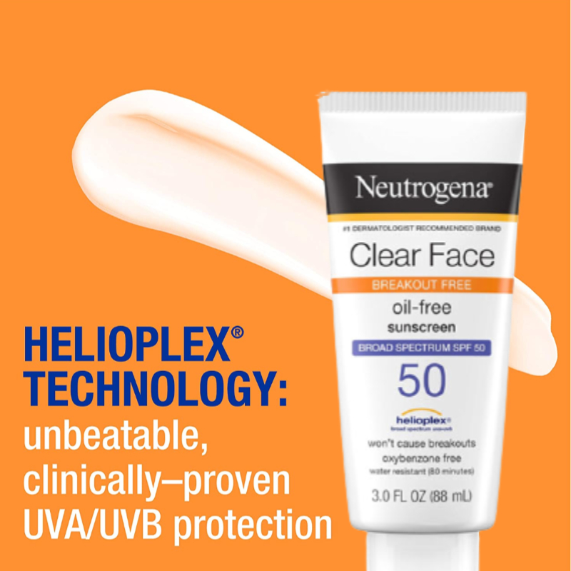 Neutrogena Clear Face Oil Free  Sunscreen 88ml - SPF 50