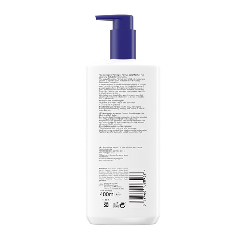 Neutrogena Norwegian Deep Moisture Body Lotion For Dry Skin 400ml