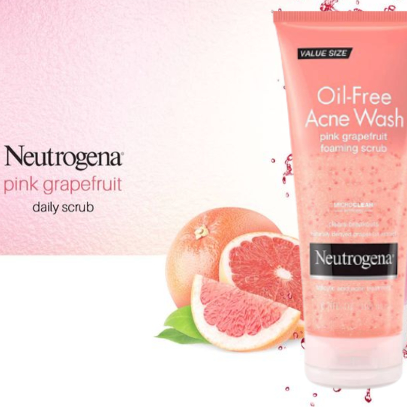 Neutrogena Oil Free Acne Wash Pink Grapefruit Foaming Scrub 198ml