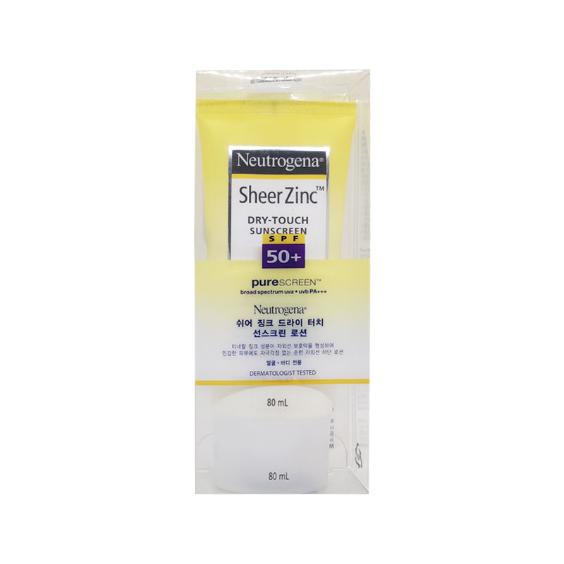 Neutrogena Sheer Zinc Dry Touch Sunscreen 80ml - SPF50+