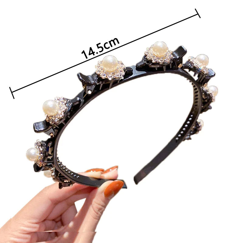 New Fashionable Hair Band With Pearl Beaded Hair Clip (301027)