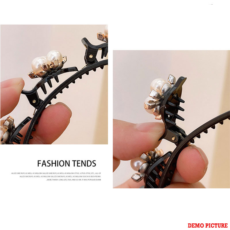 New Fashionable Hair Band With Pearl Beaded Hair Clip (301027)