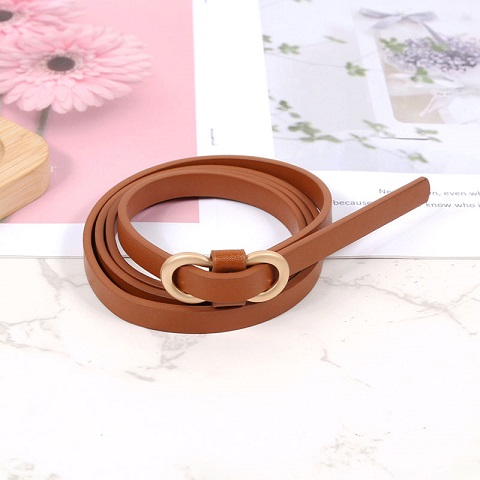 New Ladies Fashionable All-Match Free Punching Thin Belt (301092)