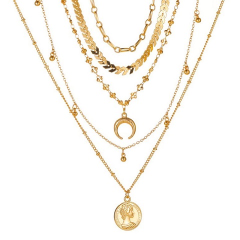 New Multi-Layer Pearl Pendant Collarbone Chain Necklace (33)