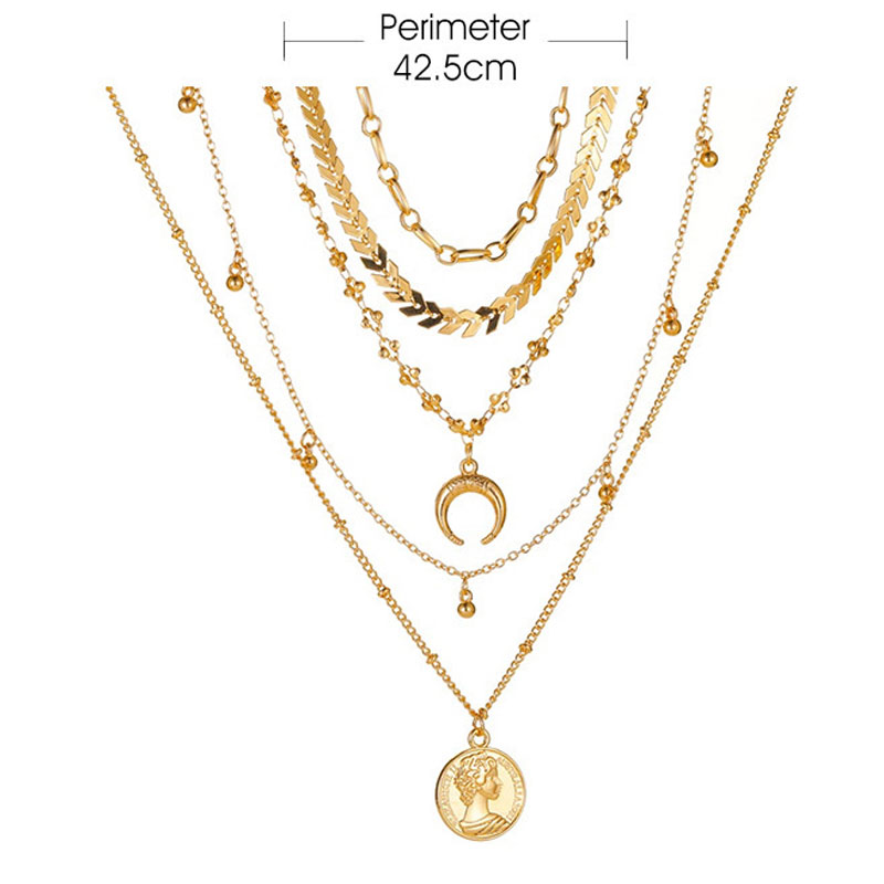 New Multi-Layer Pearl Pendant Collarbone Chain Necklace (33)